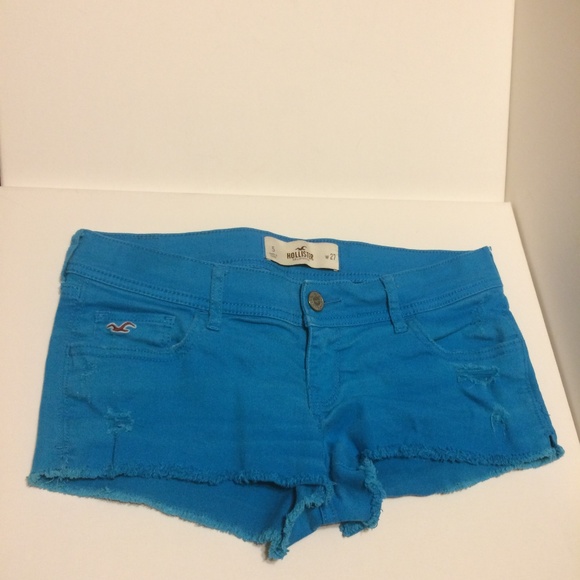 Hollister Pants - 🛍2/$14 Hollister Turquoise Distressed Shorts